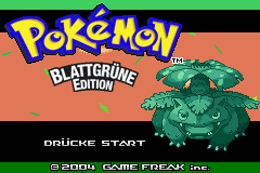 Pokemon - LeafGreen Version: Title